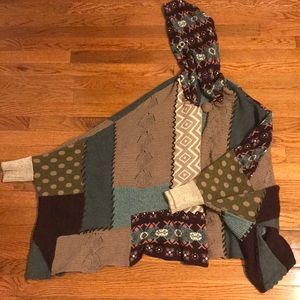 Anthropologie “Sleeping on Snow” Poncho Sweater